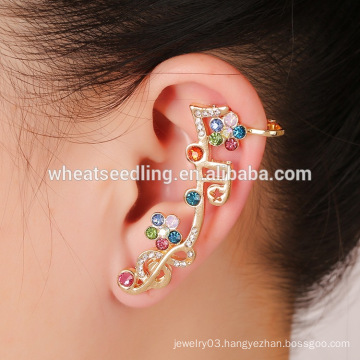 exaggerated exceptional price multicolor music symbol stud note alloy metal earring